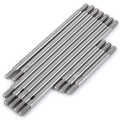 QUE-T 10pcs Stainless Steel Pull Rod Link Linkage for 1/10 RC TRX-4 Crawler Car (324mm Wheelbase) - size: 324mm Wheelbase