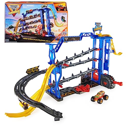 Monster Jam Garage Playset and Storage with Exclusive Grave Digger Monster Truck, Lights & Sounds, Kids Toys for Boys and Girls Ages 4 and Up - style: Garage Playset