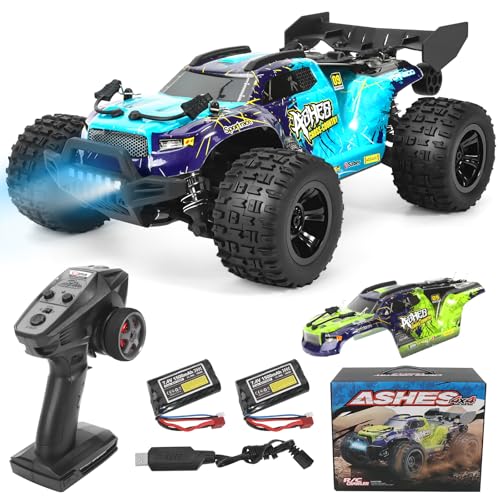 1:18 Scale All-Terrain RC Car for Adults - 40+KM/H High Speed 4WD Off-Road Remote Control Truck with 2 Rechargeable Batteries, 2.4GHz Electric Toy Vehicle Gift for Teens and 14+ (1:18 Scale)