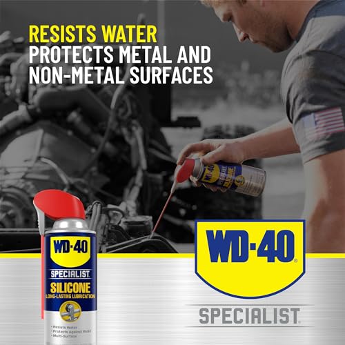 WD-40 Specialist® Silicone, Dry Silicone Lubricant for Window Tracks, Cables, Pulleys, Superior Lubrication for Equipment, Moving Parts, Industrial Applications, Bigger Can, 13.3 OZ [6-Pack] - size: 6-pack, style: 13.3 Oz