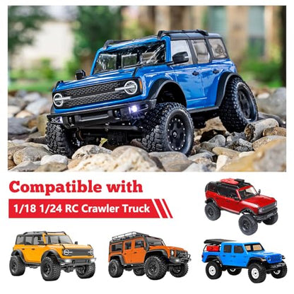 HobbyPark 1.0 Beadlock Wheels for TRX4M AX24 SCX24 FCX24 Enduro24 1/18 1/24 RC Crawler Car (Style A) - style: Style A