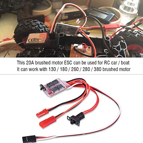 20A Brushed ESC Electronic Speed Gear Speed Controller With Brake for RC Car Boat case Control Vehicle Model Accessory , RC 20A Brushed ESC , RC 20A Brushed ESC , 20A Brushed ESC Electronic SpeESC 2