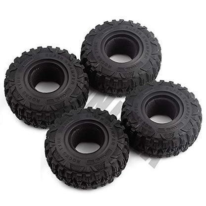 INJORA RC Tires 4pcs 2.2Inch Rubber Tyre Set Wheel Tires for 1:10 RC Rock Crawler TRX4 TRX-6 Axial SCX10 90046, 120 * 48mm