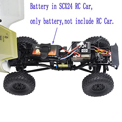 Blomiky 2 Pack 7.4V 850mAh Lipo Rechargeable Battery with PH2.0 Plug and USB Cable Suitable for 1/24 SCX24 RC Truck / SCX24 and USB 2