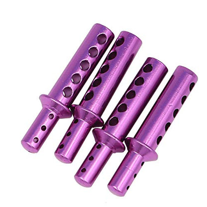 4PCS Aluminum Body Post Upgrade Parts mounts of 08047 Compatible with RC 1/10 Redcat Volcano EPX/Pro S30 Replacement (Purple) - color: Purple