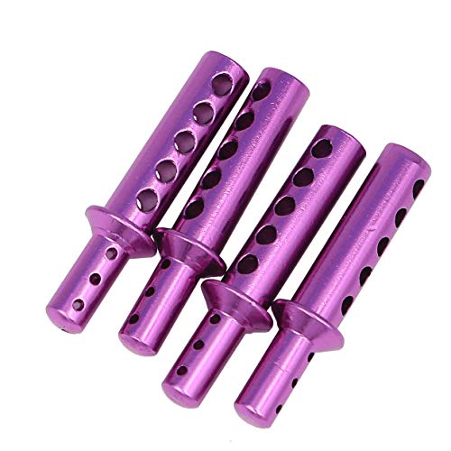 4PCS Aluminum Body Post Upgrade Parts mounts of 08047 Compatible with RC 1/10 Redcat Volcano EPX/Pro S30 Replacement (Purple) - color: Purple