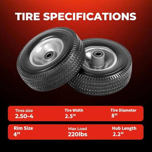 2.50-4" Tire and Wheel Assembly, 2PCS