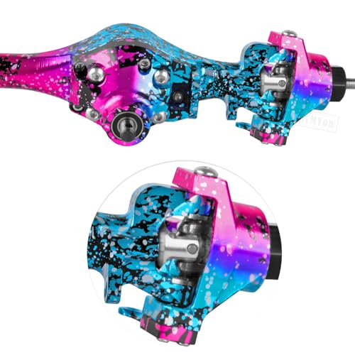 RC Axle Complete Metal Front Rear Axle Upgrades Part for 1/10 SCX10 SCX10 II 90046 90047,RC Crawler Car Front Rear Axle Hops Up,Pink-Blue - color: Pink-blue - 90046