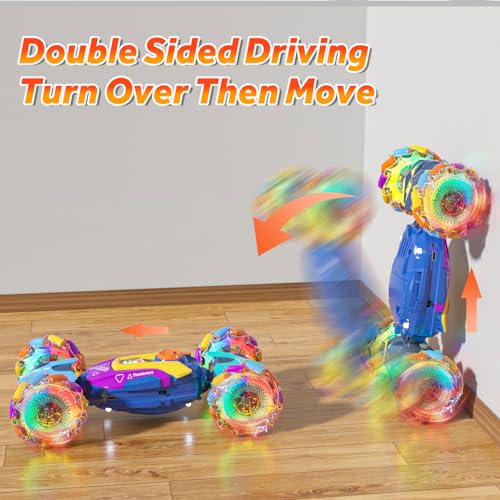 Gesture Sensing Remote Control Stunt Car - Boys Toys Age 6-8-12, 4WD Hand Controlled RC Twist Car with Light & Music, Cool Birthday Presents and Ideas Gifts for Boys Kids Age 7 9 10 11 12 Years Old