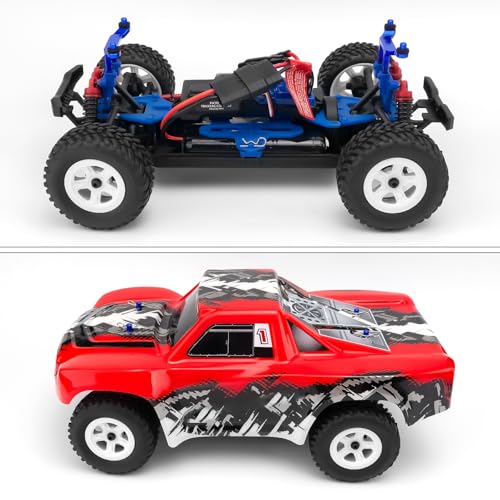 Aluminum RC Front Rear Body Mount Post for 1/18 Tra-xxas Latrax Desert Prerunner SST RC Car Upgrades (Blue) - color: Blue