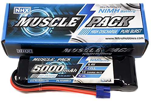 NHX Muscle Pack 8.4V 5000mAh 7-Cell Nimh Battery w/ EC3 Connector