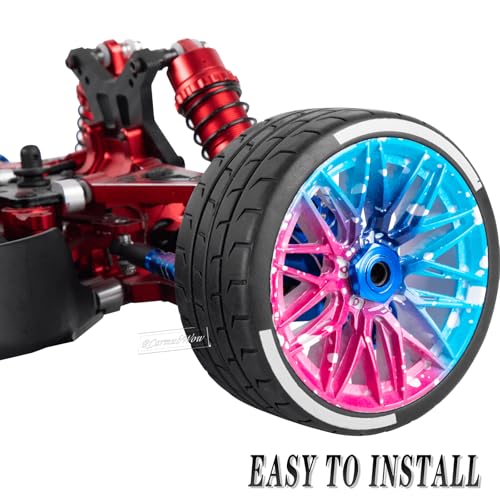 RC Wheels and Tires Highway Tires for 1/8 Typhon 6S BLX,1/7 Infraction 6S BLX,Limitless,RC Wheels RC Tires Soft Tires Buggy Tires Off Road Racing Truck Tires,4pcs,Colorful