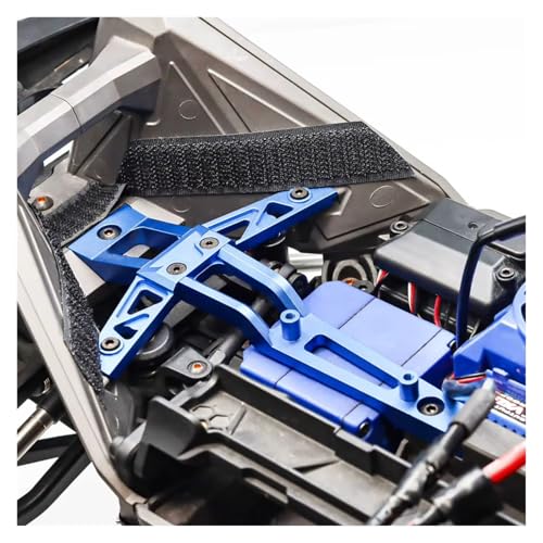 RC Crawlers Components for Traxxas for Maxx Truck 4S 1/10 Precision CNC Machined Front Chassis Brace Modification Upgrade Repair Spare Toy Models - color: Blue