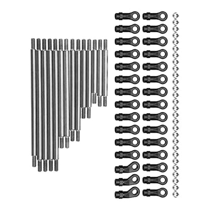 Alomejor Stainless Steel RC Pull Rod Link Set, Wear Resistant Tie Rod with Ball Ends for G63 1/10 RC Car