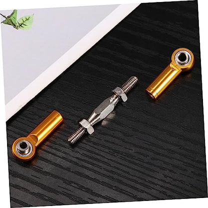 Kisangel 6pcs Rc Car Rod Linkage Kit Turnbuckle Rods CNC Machined for Link Truck Parts - color: Yellow