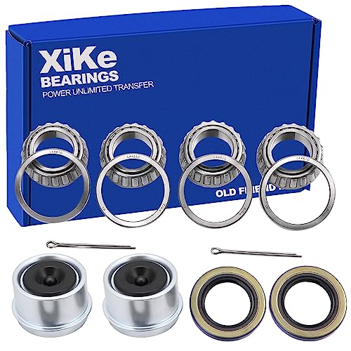 XiKe 2000-2200 Lbs 1'' Axles Trailer Bearings Kit L44643 L44610, 2 Sets | Trailer Wheel Hub Bearings Kit include 12192TB Seal, OD 1.980'', Dust Cover & Cotter Pin, Rotary Quiet High Speed - size: L44643/L44610, style: 2 Set
