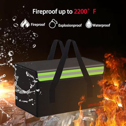 Lipo Battery Safe Bag Large Capatity Fireproof Bag for Ebike Lipo Battery Other Batteries Storage Charging Transport Home Office Travel Safe Storage Pouch - size: 450*250*250mm