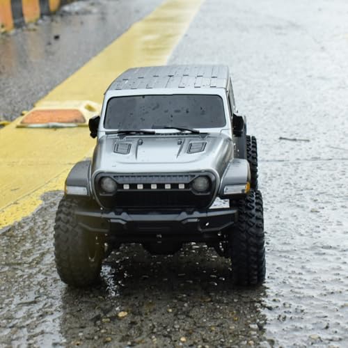 6.10in Wheelbase RC Body Shell for 1/18 ABS Hardtop Body (Grey) | TRX4M Body with Front Rear Bumpers for TRX4M Bronco Defender Chassis - color: Grey