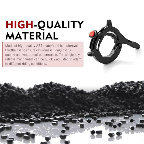WZP Motorcycle Cruise Control Assist, Motorcycle Throttle Booster, Throttle Assist Cruise Control, Universal Anti-slip Modification Motorcycle Throttle Lock Accessories (Black)