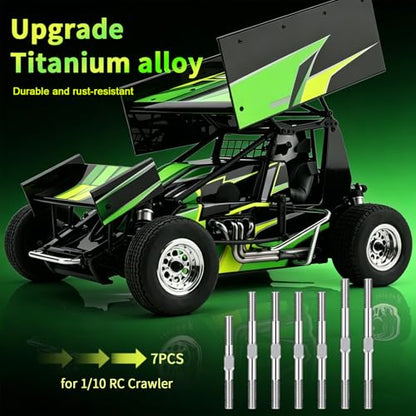 RCLIONS 1set/7pcs Titanium Alloy Turnbuckles Tie Rod Link Set for 1/10 LOSI 22S Sprint RC Car Upgrade Parts