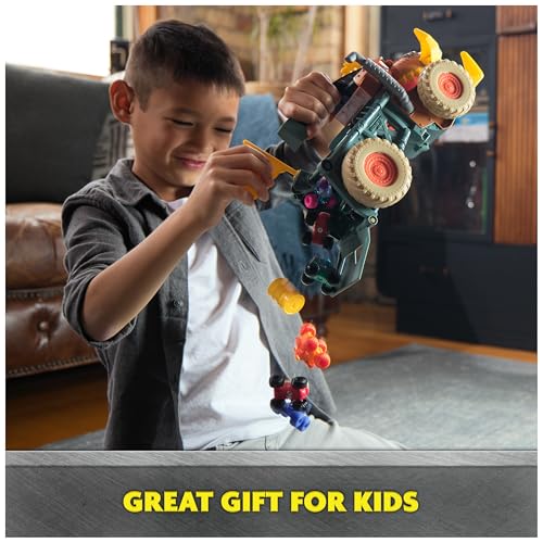 Monster Jam Mini Jams Megalodon Mad Hog Chomper Cleanup Toy | Includes 1 Mini Truck & Mad Hog Chomper, Chomp Minis for Easy Cleanup, Storage & Pretend Play, Toys for Ages 3 and Up - style: Madhog Chomper Playset