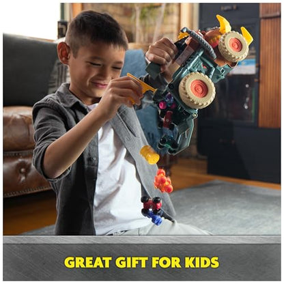 Monster Jam Mini Jams Megalodon Mad Hog Chomper Cleanup Toy | Includes 1 Mini Truck & Mad Hog Chomper, Chomp Minis for Easy Cleanup, Storage & Pretend Play, Toys for Ages 3 and Up - style: Madhog Chomper Playset