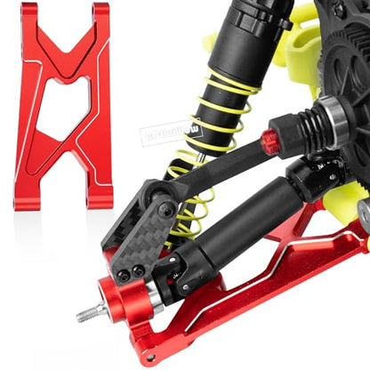 RC Suspension Arms Upgrades Part for 1/10 Gorgon 2WD RTR Brushed Monster Truck(ARA3230T1), Alloy Aluminium Front Upper& Front Lower& Rear Suspension Arms A arms, Red - color: Red(6pcs)