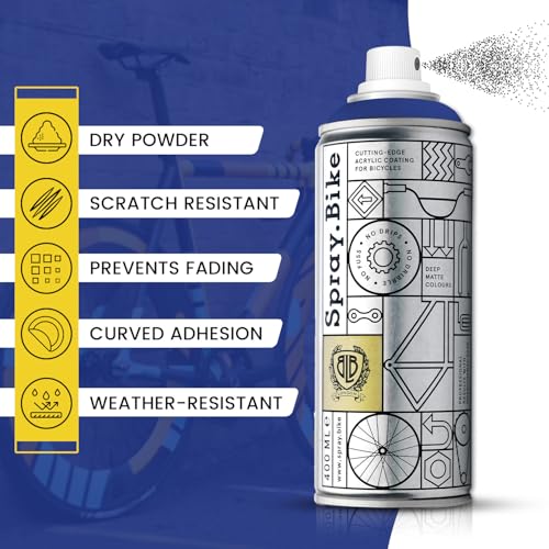 Spray.Bike Spray Paint - Bayswater (Royal Blue) | Designed Mainly for Bicycles | Multi-Use Acrylic Spray Paint for Metal, Plastic | High Coverage Bike Paint, 400ml - color: Bayswater