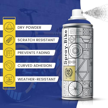 Spray.Bike Spray Paint - Bayswater (Royal Blue) | Designed Mainly for Bicycles | Multi-Use Acrylic Spray Paint for Metal, Plastic | High Coverage Bike Paint, 400ml - color: Bayswater