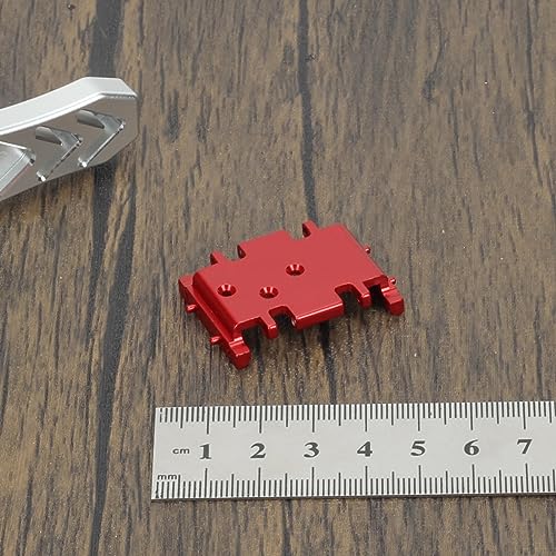 RCAWD RCAWD 6061 Aluminum Alloy Reinforced Transmission Mount for 1/24 ECX Barrage, RGT, FTX Series Upgrades Parts Red - color: Red