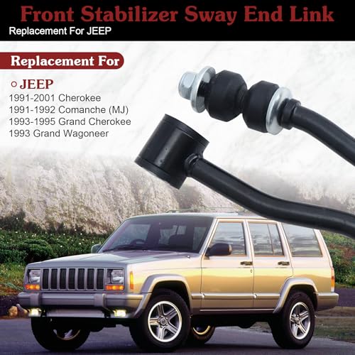 2* K3174 Front Sway Bar Link - Restore Classic Jeep Control | Compatible with 1991-2001 Jeep Cherokee 1991-1992 Comanche 1993-1995 Grand Cherokee 1993 Grand Wagoneer - color: 2*K3174, size: Sway Bar Link