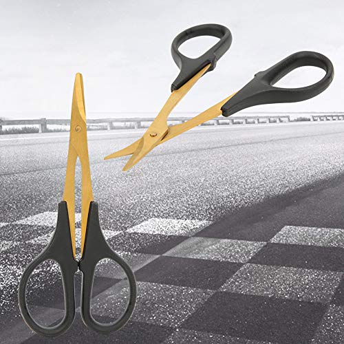 RC Scissors, Car Truck Shell Curved Scissors Model Body Cutting Trimming Accessory Tool RC Body Reamer Hole Puncher Curved Straight Scissors for RC Car