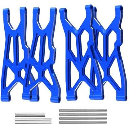 Suspension A Arms Upgrades Part for Arrma 1/8 Typhon 3S BLX 4x4, 1/10 Big Rock 3S BLX V3,4-Pack Aluminum Front Rear RC Swings Arms Hop Ups,Replace Part#AR330543 AR330540,Navy Blue - color: Navy Blue - Front Rear Set