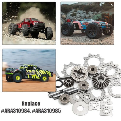Front Rear Universal Diff Gear and Limited Slip Diff Plates RC Upgrade Part for ARRMA 1/8 Typhon Kraton EXB V5 V6 Outcast Notorious Talion 6S BLX EXB 1/7 Big Rock Mojave EXB Differential Gear Set