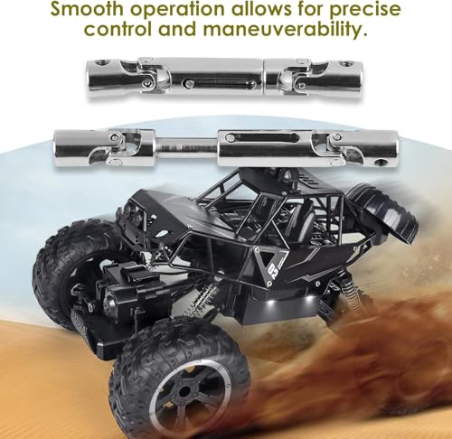 RC Car Drive Shaft, 2 Pcs Metal Universal RC Drive Shaft for WPL 1/16 Scale RC Military Truck RC Model Upgrade Parts Accessories