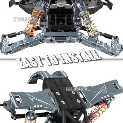 RC Upgrades Part for 1/10 Slash 2WD (VXL),A-Arm,Shock Absorber,Drive Shaft,Caster Block,Steering Blocks,Stub Axle Carriers,Steering Bellcranks,Links,Shock Tower,Front Bulkhead,Titanium - color: Titanium - (Upgrades)