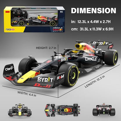Voltz Toys Authentic Licensed 1:18 F1 RedBull Rb18 Car Remote Control Car - F1 Collection RC car Series for Kids and Adults - 2.4GHz RC Car for Gift (1:18 RedBull Rb18(NO.1)) - color: 1:18 Redbull Rb18(no.1)