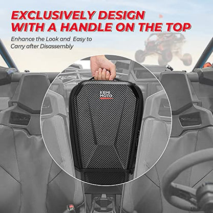 Kemimoto X3 Bag Upgraded X3 Storage Bags Center Shoulder Console Box Between Seat Storage Compatible with Can Am Maverick X3 MAX XRS XDS Turbo R RR 2017 2018 2019 2020 2021 2022 2023