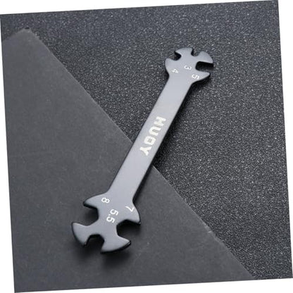 DOITOOL 2pcs Multifunctional Rod Wrench Tool for Turnbuckles Black Wrench for Cars and Home Repairs for Tight Spaces and Easy Access