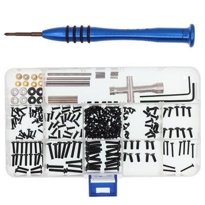RC Car Screws Kit Repair Tool Box Hardware Fasteners Replacement Compatible with WLtoys 1/14 144010 144001 144002 1/12 124016 124017 124018 124019 RC Car Upgrade Parts