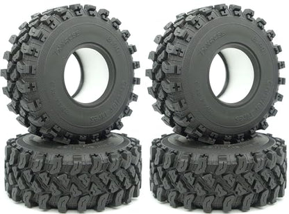 1.9 Crawler Tires 120mm/4.72in RC Rubber Tyre Set Wheel Tires for 1:10 RC Crawler Axial SCX10 90046 SCX10 III AXI03007 Tamiya CC01 D90 D110 (4Pcs) (B1901)