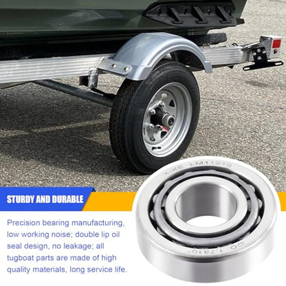 XiKe 4 Sets Boat Trailer Wheel Bearings LM11949 LM11910 | Trailer Hub Kit Fits for 3/4" Axles, Includes 11174TB Seal, OD 1.78" Dust Cover, Cotter Pin - size: LM11949/10 + Seal ID 1.125'', style: Pack 4 Set