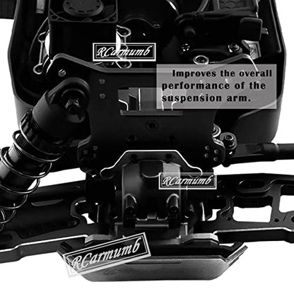 Gear Box Upgrades Part for 1/8 Sledge 4WD,Aluminum Front Rear Universal Gear Box Housing, RC Alloy Gearbox Hops up for Sledge Monster Truck RC Car #95076-4,Replace #9529, Black（1 Set - color: Black- Gear Box