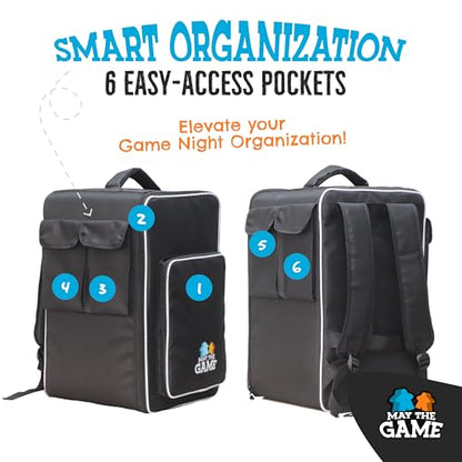 Board Game Bag: Ultimate Backpack, Travel Organizer, Storage & Carrying Case for Board and Tabletop Games (M Size) - size: Medium