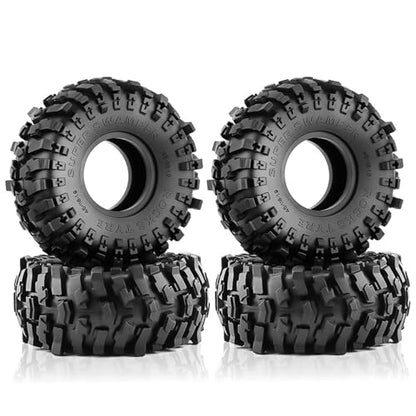 1.9 Crawler Tires 118 x 45mm Rubber Tyres with Foam Inserts for SCX10 TRX4 Redcat Gen7 RBX10 D90 D110 CC01 1/10 RC Crawler Car