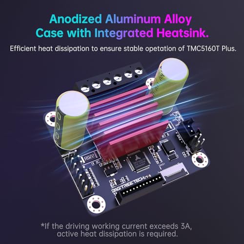 BIGTREETECH TMC5160T Plus V1.0 Stepper Motor Driver 8V-60V StepStick SPI Silent High Speed Printing for Marlin/Klipper/RRF Firmware Manta M8P V2.0/V1.0, Octopus Pro Control Board (Without Case) - style: TMC5160T Plus(w/o case)