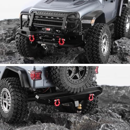 Metal Front & Rear Bumper with Winch for TRX4M Defender | Scale Appearance, Metal Construction, 1/18 RC Crawler Upgrades, Easy Installation