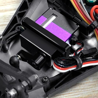 QUE-T Aluminium Servo Mount with Servo Arm for LOSI 1/16 Mini-B 2WD Buggy