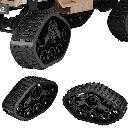 4pcs RC Car Tire Wheel Rubber Crawler Tyre for WPL 1/16 RC Military Truck, Replacement RC Tyre with ABS Reinforcement, High - Grip Tread Design for Off - Road Terrain and Rough Sur