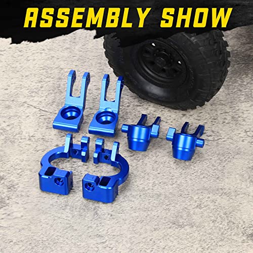 RCAWD for 1/8 ARRMA Vendetta 3S & Infraction 570 Mega teering Block& C-hubs& Rear Hub Set Upgrades Parts,Hopups for #ARA330686#ARA330685#ARA330687 Caster Knuckle Arm Spindle Carrier Stub Axle Blue - color: Blue